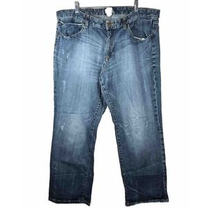 Gap Jeans Womens 18 / 34R Slim Boyfriend Mid Med Wash Fade Ladies Denim 40x27